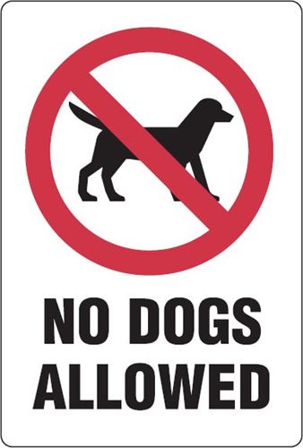 Graphic used for No Dogs on Campus